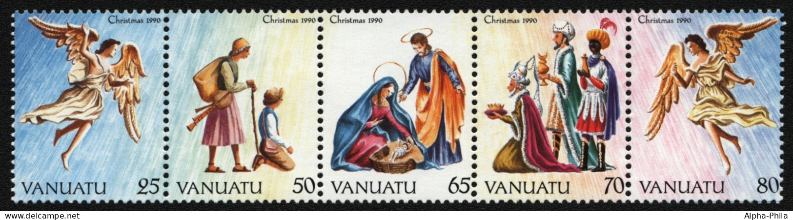 Vanuatu 1990 - Mi-Nr. 851-855 ** - MNH - Weihnachten / X-mas - Vanuatu (1980-...)