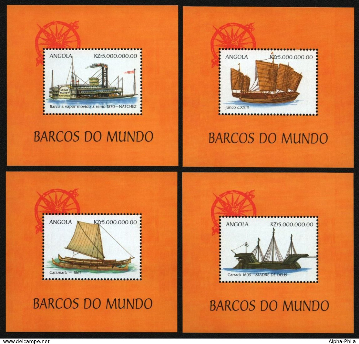 Angola 1999 - Mi-Nr. Block 60-63 ** - MNH - Schiffe / Ships - Angola