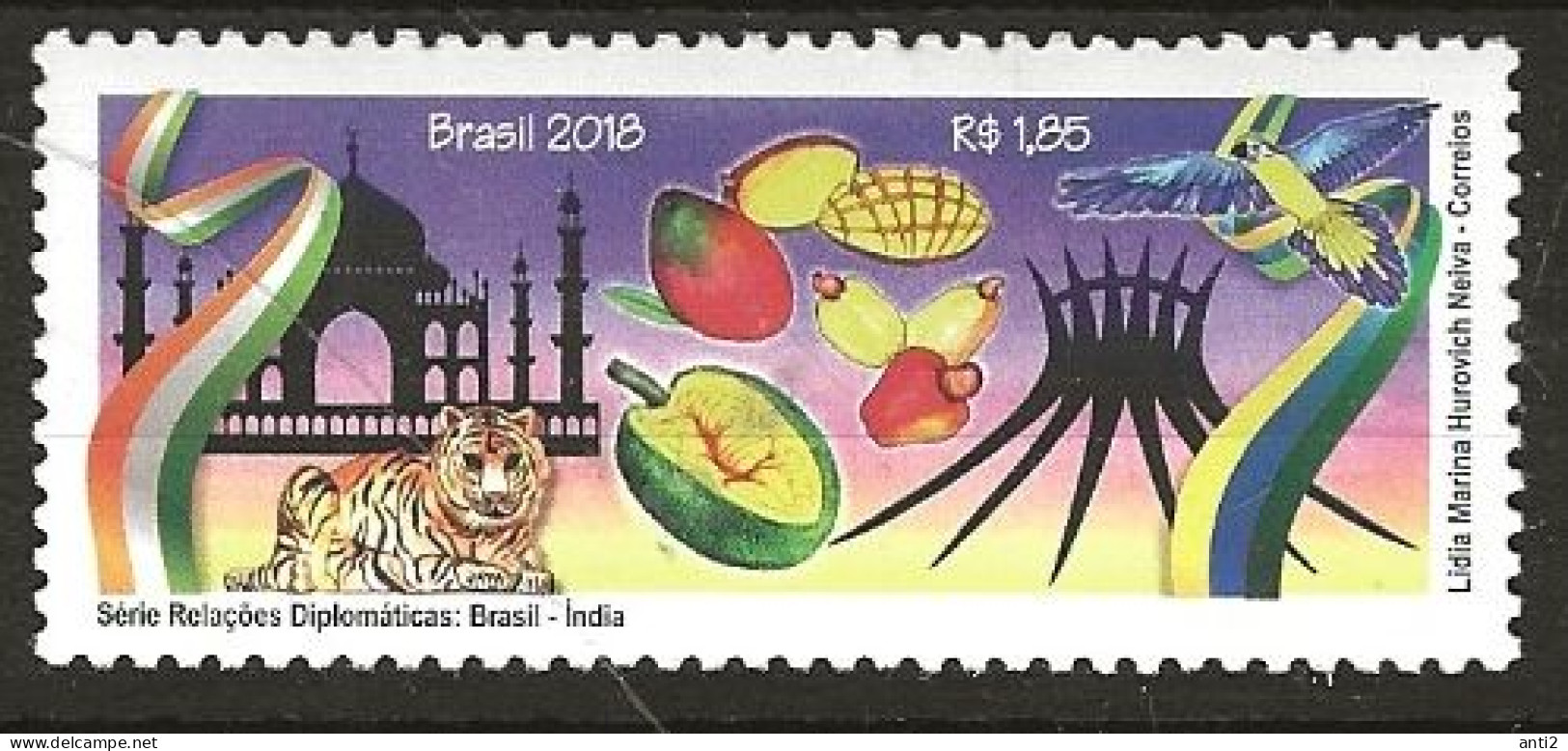 Brazil  2018 70 Jahre Diplomatische Beziehungen Mit Indien Mi 4543  MNH(**) - Unused Stamps