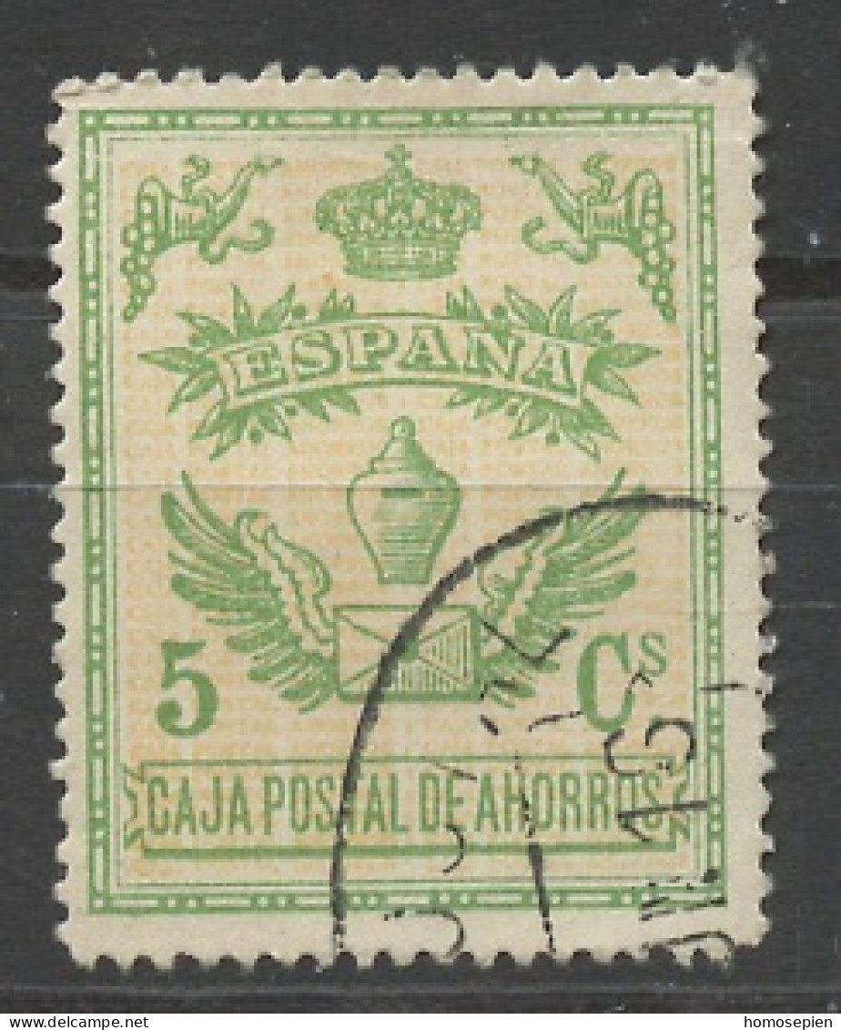 Espagne - Spain - Spanien Fiscal 1918 Y&T N°TF26 - Michel N°SM(?) (o) - 5c Caisse D'épargne - Fiscali-postali