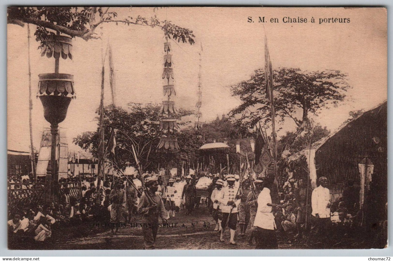 (Cambodge) 040, Collection Henry Serie A N° 42, S M En Chaise à Porteurs - Cambodge