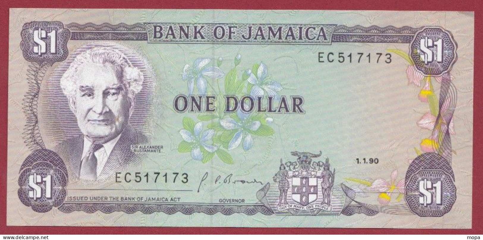 Jamaique--1 Dollar   ---1990---UNC---(443) - Jamaica