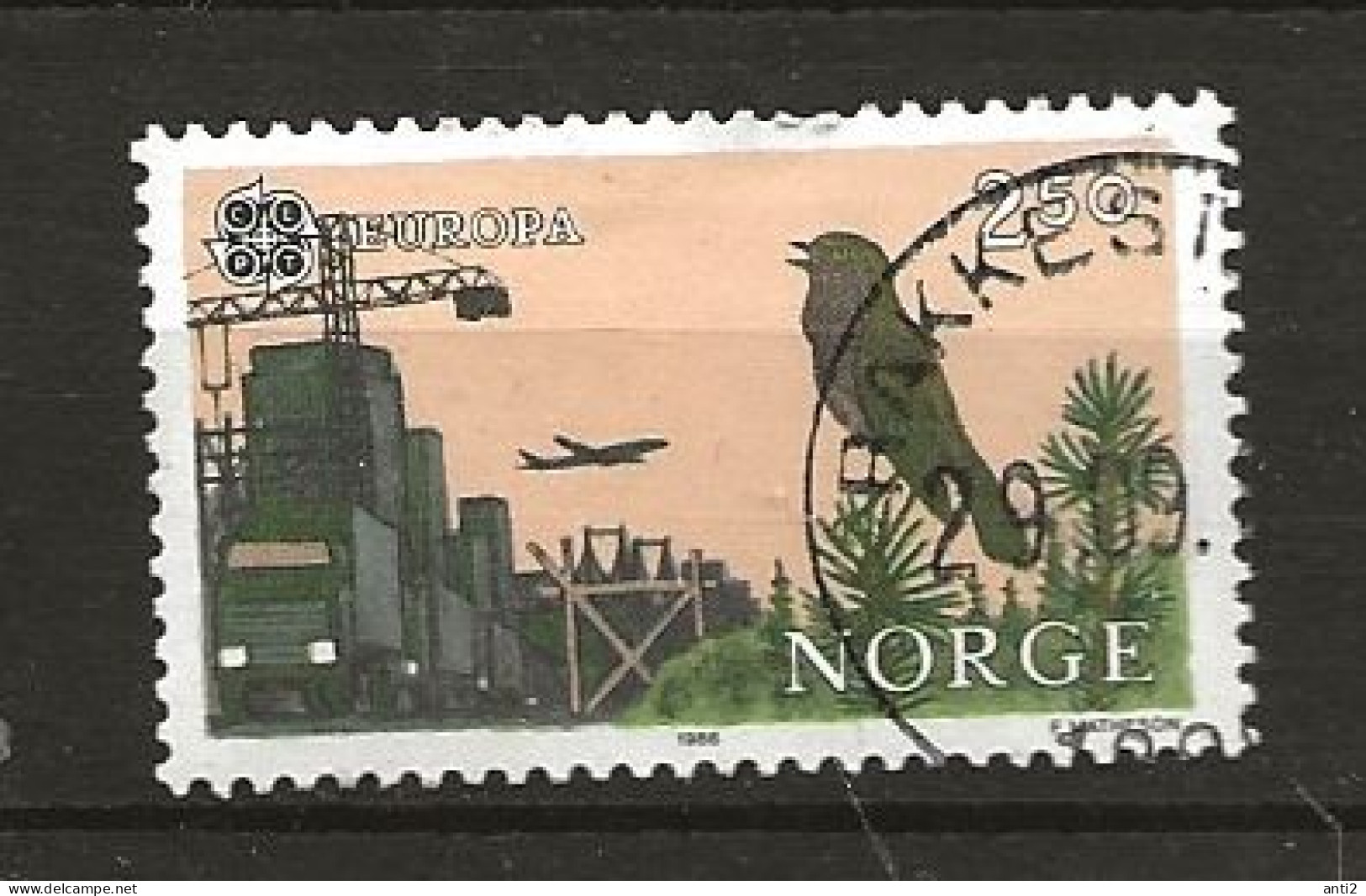 Norway 1986 Europe: Environmental Protection, Bird, Careful Urbanization, Conservation Of Nature Mi 946, Cancelled(o) - Gebraucht