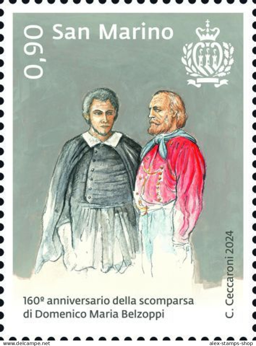 SAN MARINO 2024 160° Anniversario Della Scomparsa Di Domenico Maria Belzoppi - Stamp - Nuevos