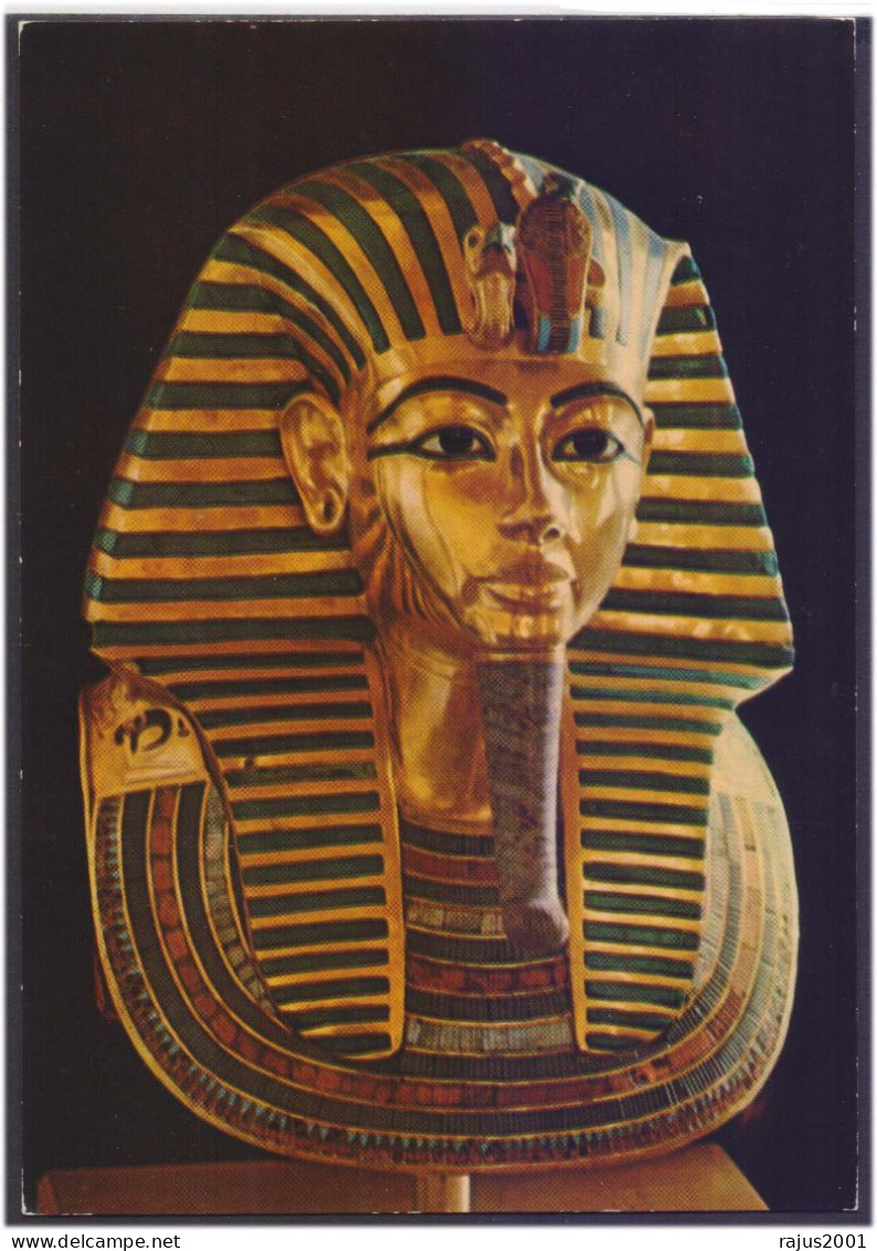 The Golden Mask Of Tut Ankh Amoun, Tutankhamun Tutankhaten, Pharaoh Egyptology, Egypt History, Post Card - Egyptologie