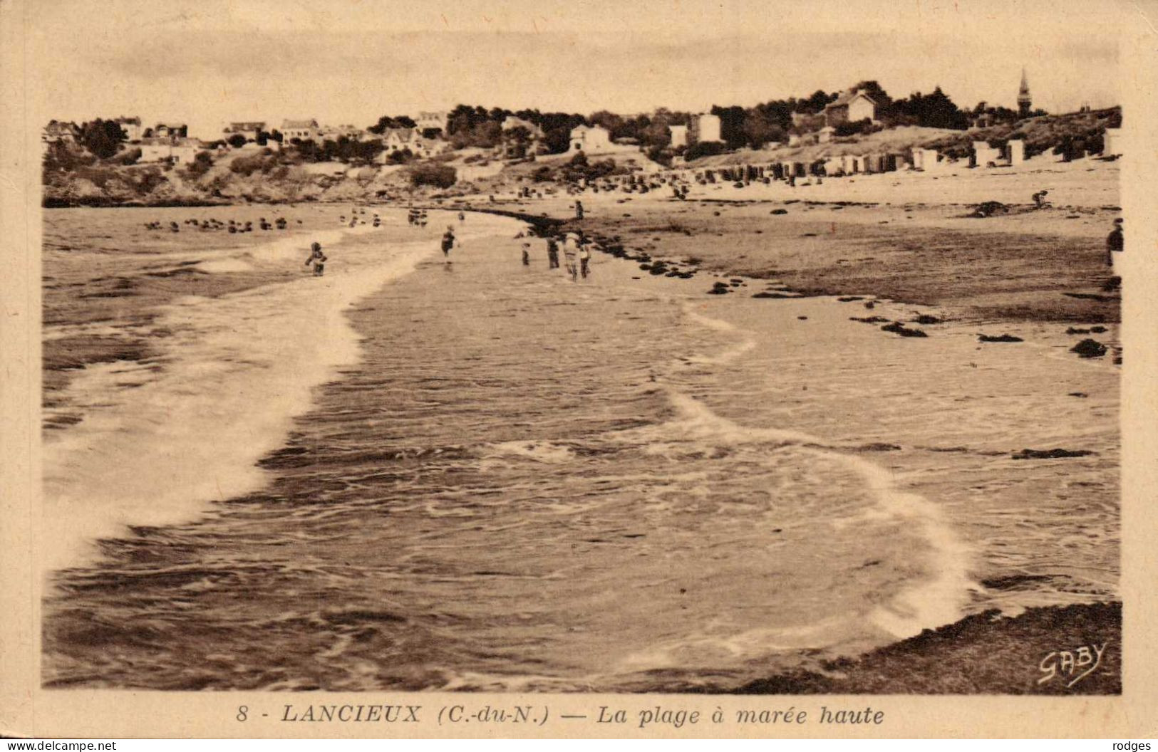 22 , Cpa  LANCIEUX , 8 , La Plage à Marée Haute  (11361) - Lancieux