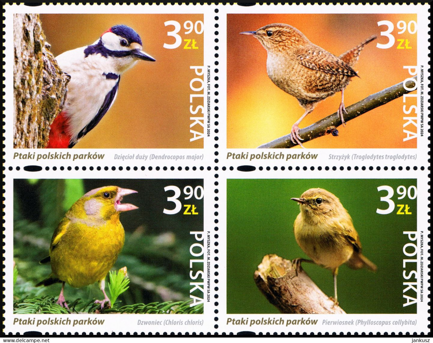 Poland 2024 Fi 5366-5369 Mi 5516-5519 Birds Of Polish Parks - Neufs