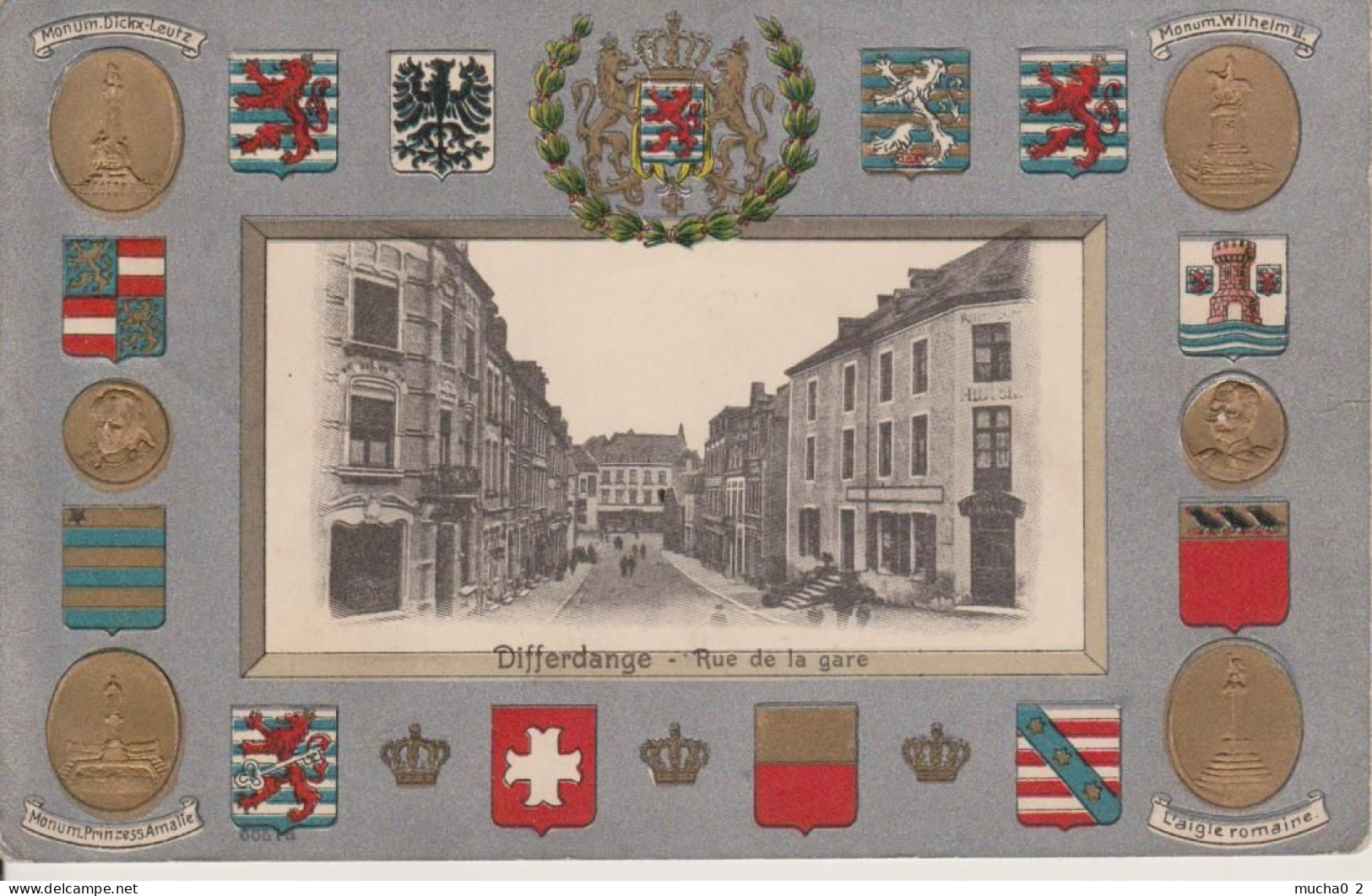 DIFFERDANGE - RUE DE LA GARE - CARTE GAUFREE - Differdange