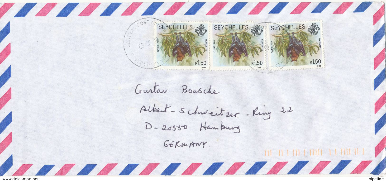 Seychelles Air Mail Cover Sent To Germany 5-8-2000 - Seychellen (1976-...)