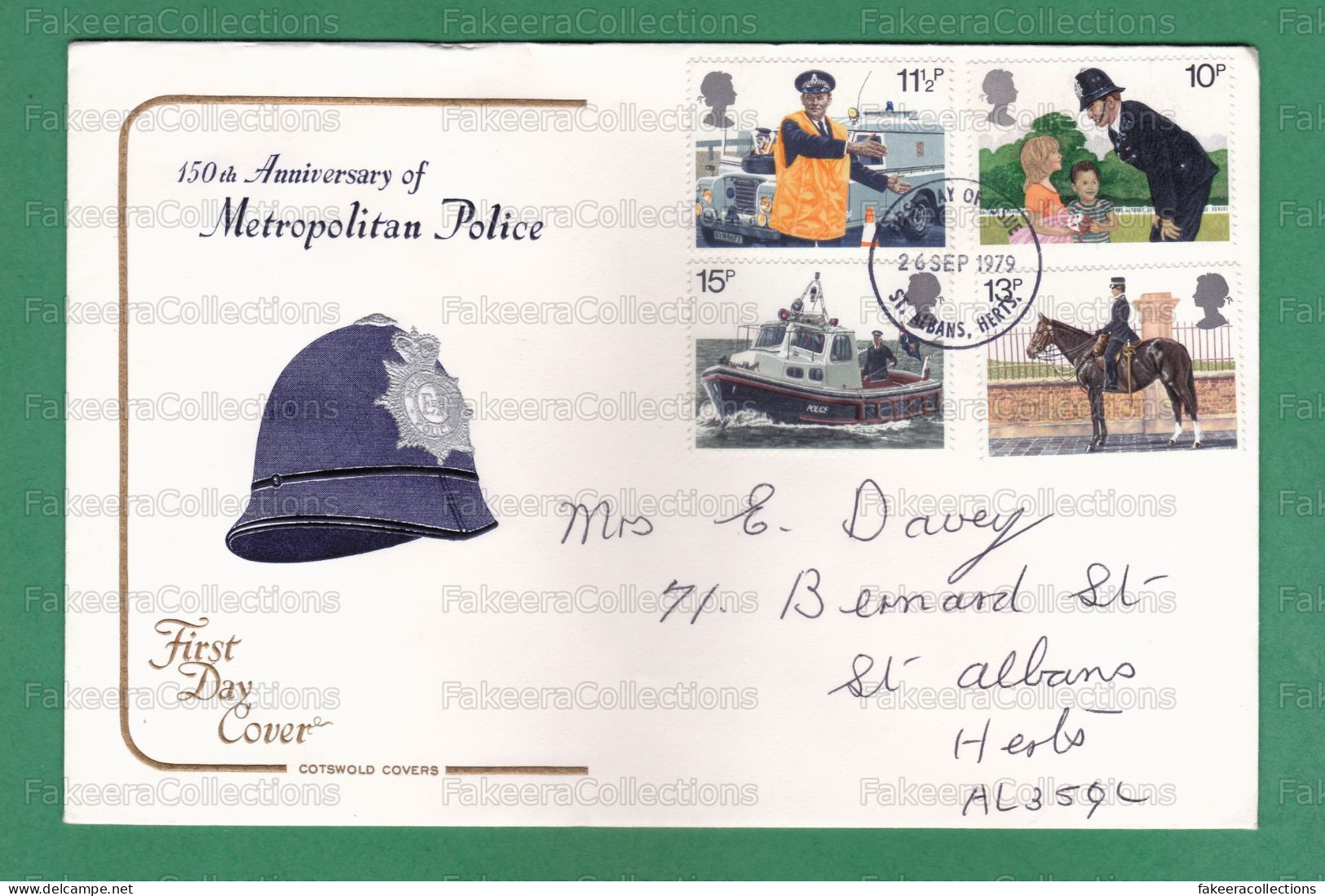 GB GREAT BRITAIN 1979 Grande Bretagne - METROPOLITAN POLICE - 4v FDC - Horses, Horse, Policemen, Children, Patrol Boat - Horses