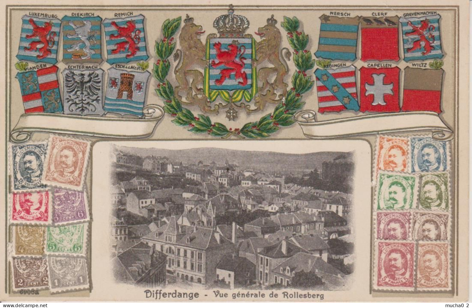 DIFFERDANGE - VUE GENERALE DE ROLLESBERG - CARTE GAUFREE - Differdingen