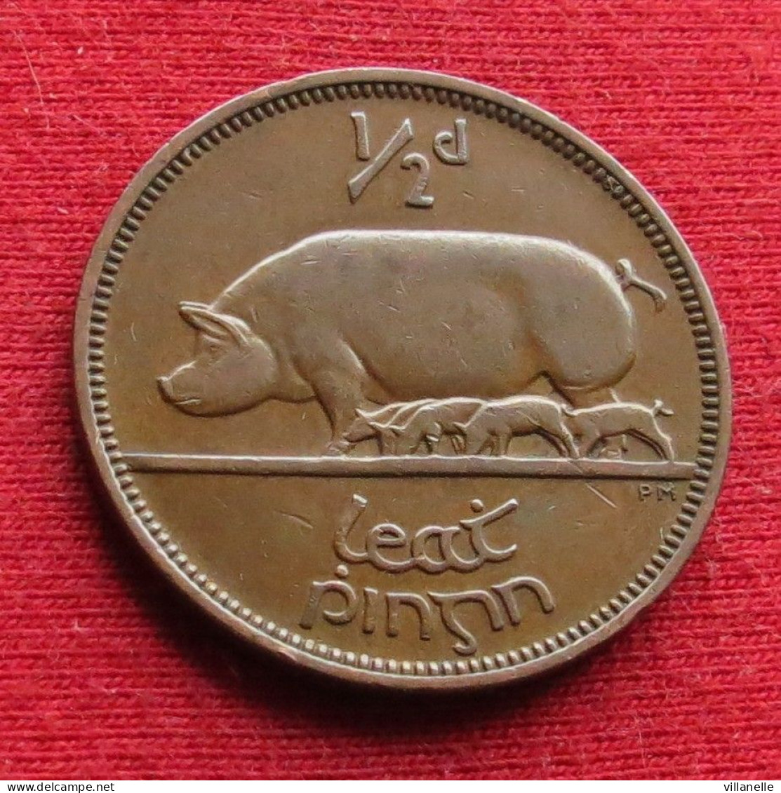 Ireland 1/2 Penny Half 1933 Pig  Irlanda Irlande Ierland Eire W ºº - Irlanda