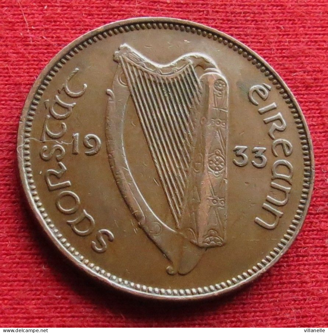 Ireland 1/2 Penny Half 1933 Pig  Irlanda Irlande Ierland Eire W ºº - Irlanda