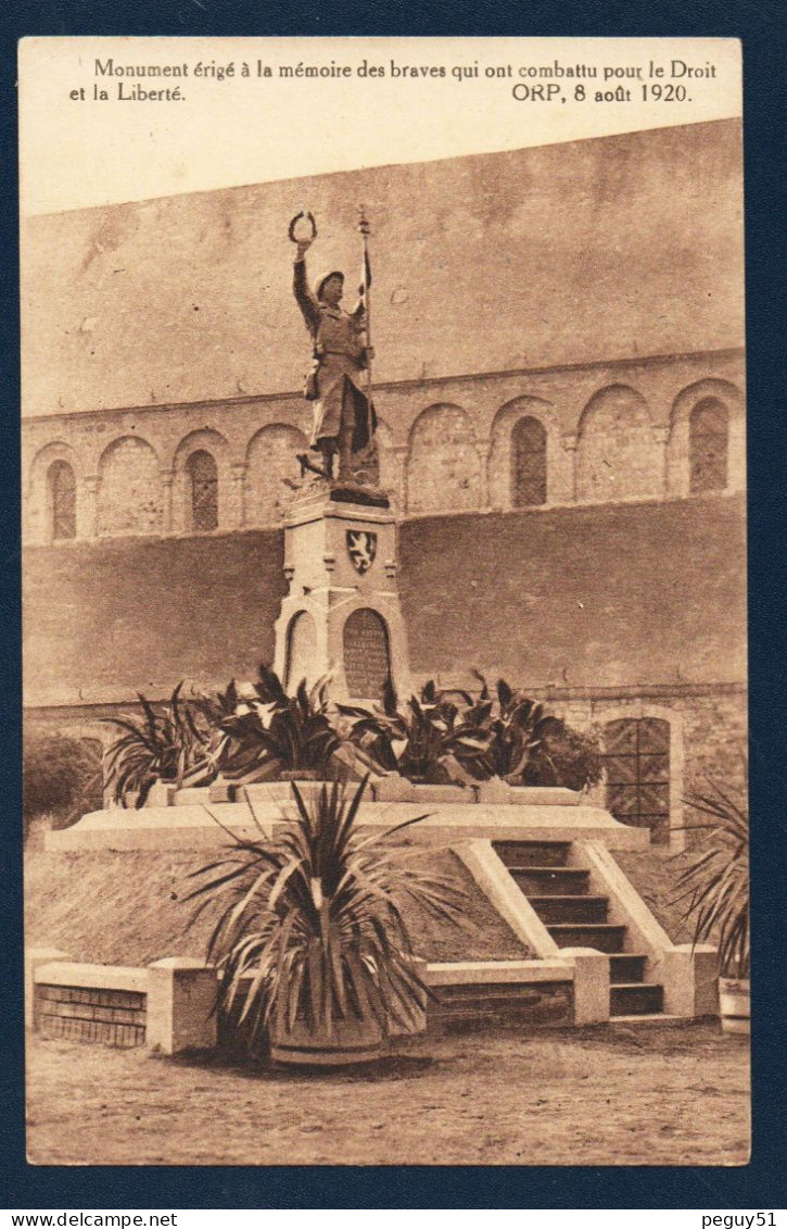 Orp-le-Grand. Monument Des Combattants Pour Le Droit Et La Liberté. ( 8 Aôut 1920- Edouard Thiébaut). - Orp-Jauche