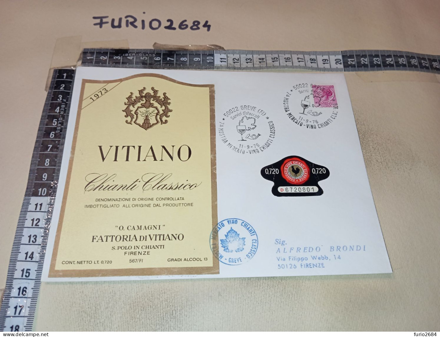 HB12187 ETICHETTA VITIANO CHIANTI CLASSICO O. CAMAGNI FATTORIA DI VITIANO S. POLO IN CHIANTI - Other & Unclassified