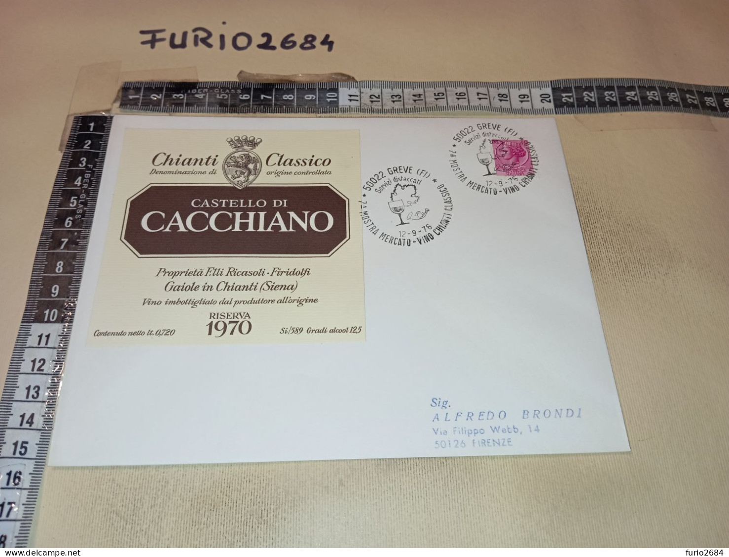 HB12204 ETICHETTA CHIANTI CLASSICO CASTELLO DI CACCHIANO GAIOLE IN CHIANTI SIENA - Sonstige & Ohne Zuordnung