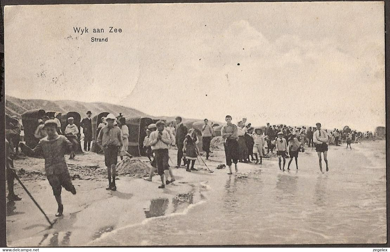 Wijk Aan Zee - Strandleven - Gelopen In 1910 - Geschreven Met Potlood - Wijk Aan Zee