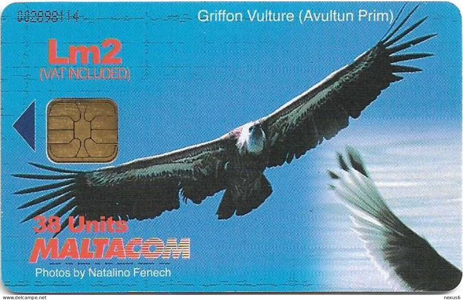 Malta - Maltacom - Griffon Vulture Puzzle 1/4, 10.1999, 38U, 50.000ex, Used - Malte