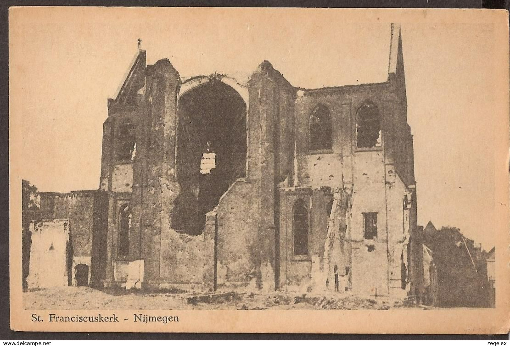 Nijmegen - Sint Franciscuskerk - Na Bombardement 2e Wereldoorlog - WW-II - Nijmegen