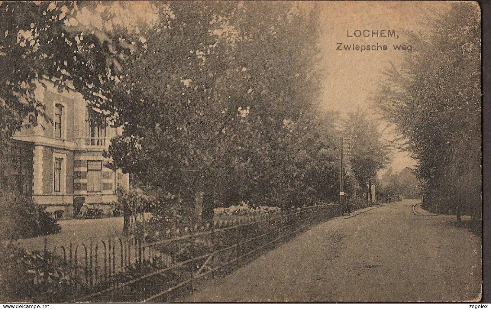 Lochem - Zwiepsche Weg  - 1920 - Zie Telefoonpaal Met Alle Aansluitingen. - Lochem