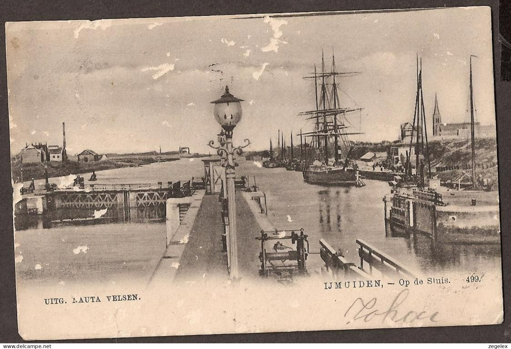 IJmuiden 1904 Op De Sluis - Tallship - Driemaster  - IJmuiden