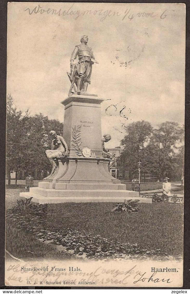 Haarlem - Florapark - Standbeeld Frans Hals - Gelopen 1904 - Haarlem