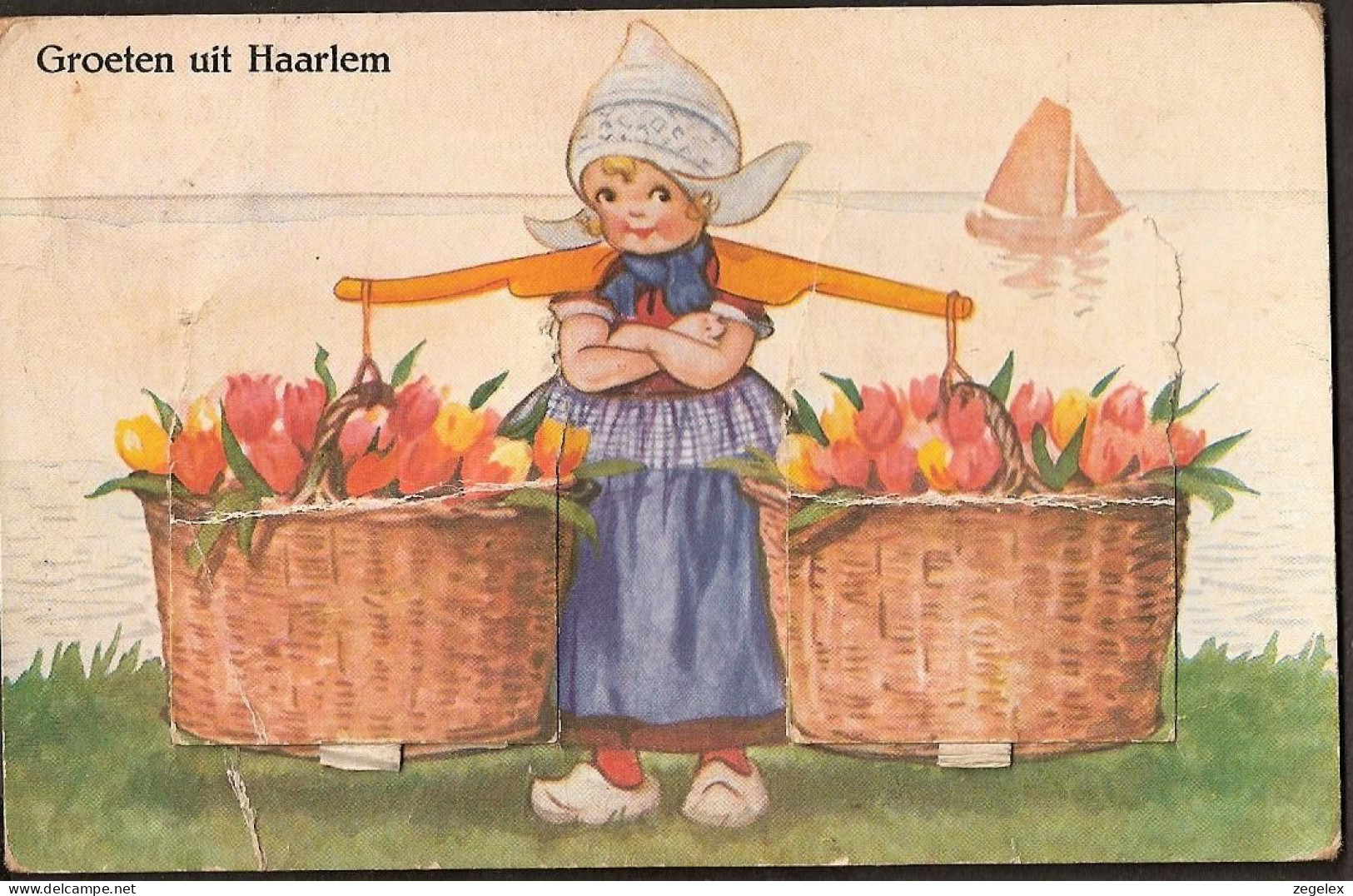 Haarlem - Groeten Uit Haarlem Met Uitklapbare Mini-ansichtjes !!! - 1931. Mechanische Kaart - Haarlem