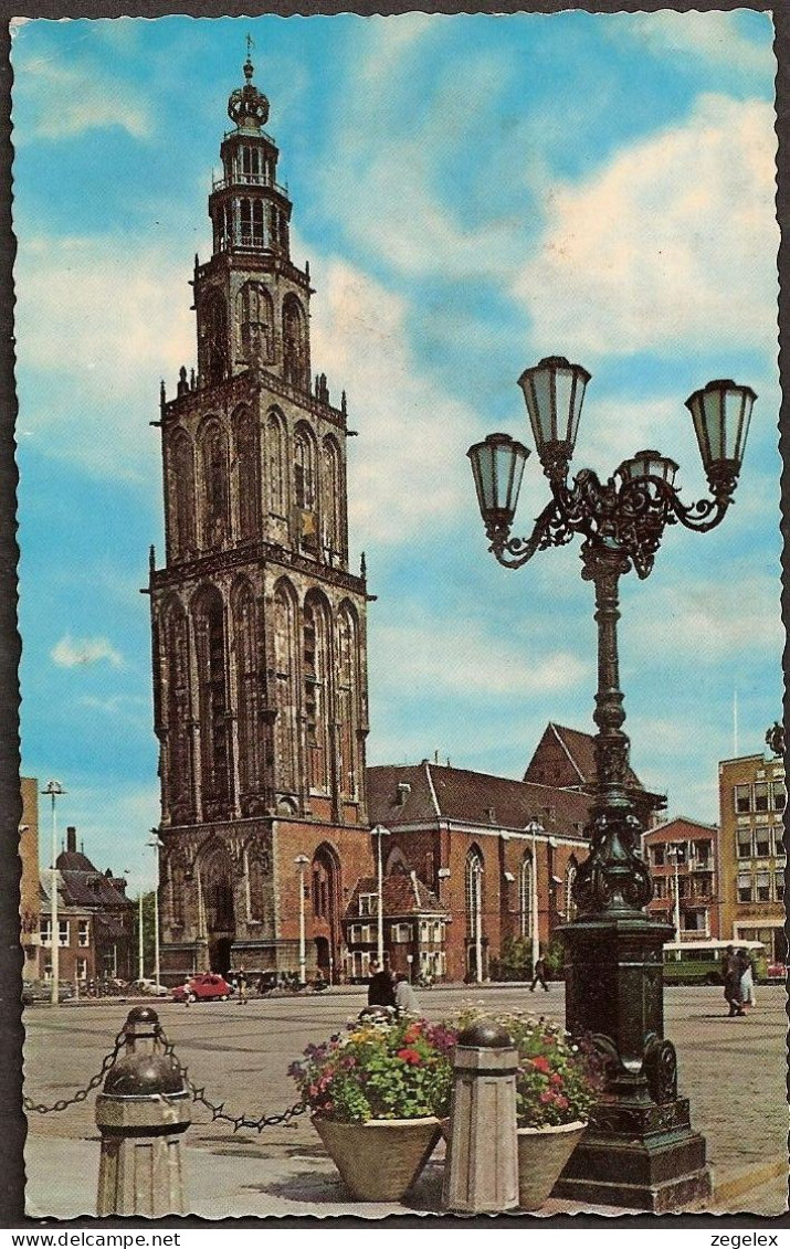 Groningen - Martinitoren Met Trolleybus 1965 - Groningen