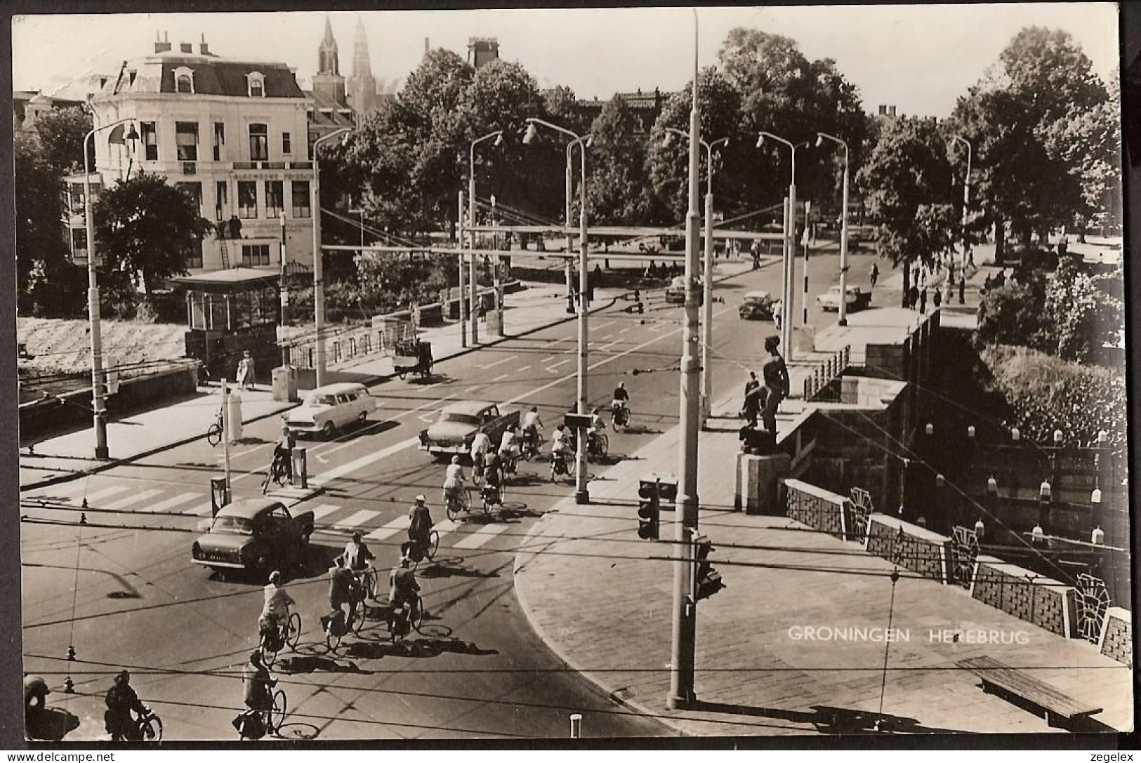 Groningen - Herebrug 1960 - Zie De Enorme Bekabeling Voor De Trolleybussen!  - Groningen