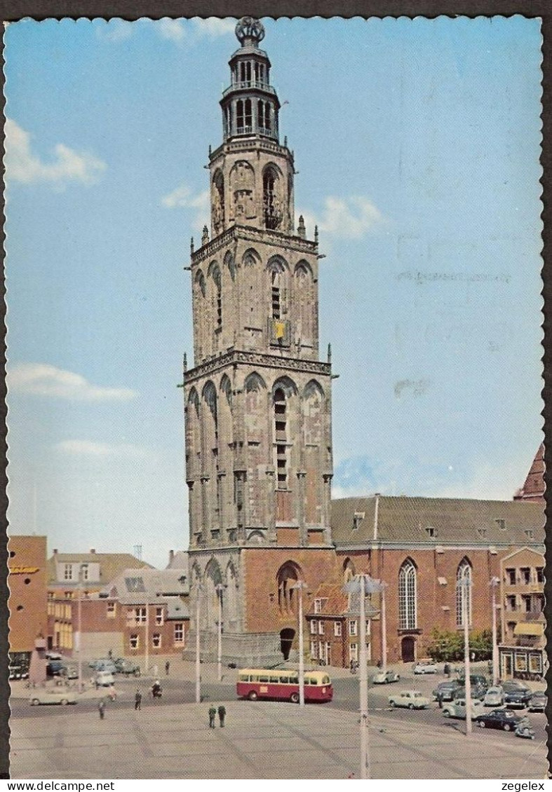 Groningen - Martinitoren Met Trolleybus 1961 - Groningen