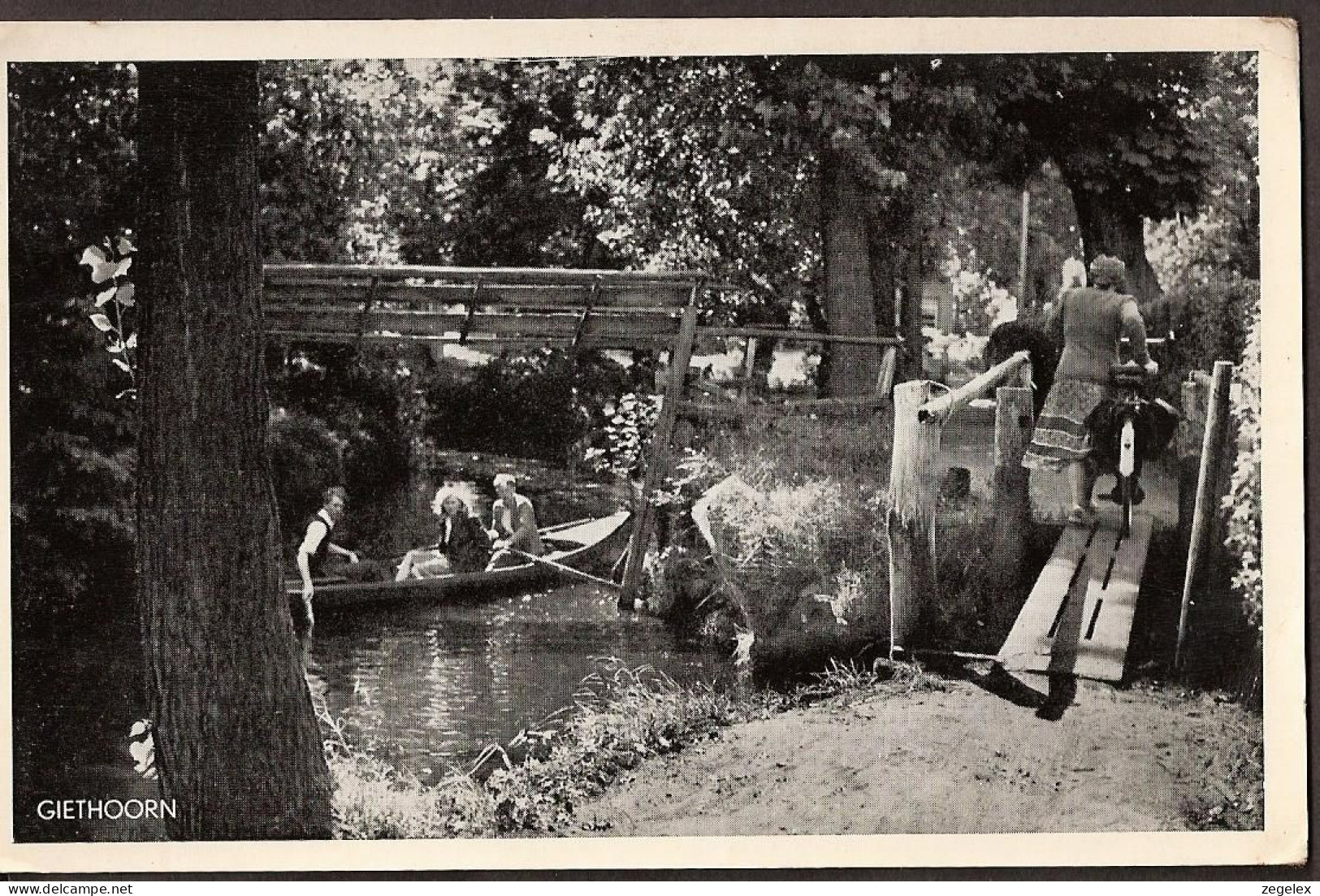 Giethoorn - Hollands Venetie - 1955 ('t Wapen Van Giethoorn) Brug En Bootje - Giethoorn