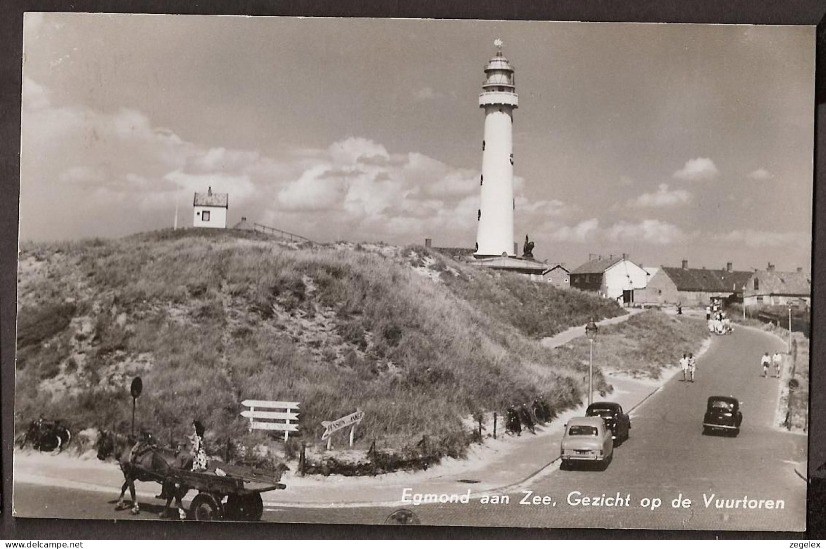 Egmond Aan Zee - Vuurtoren,  Lighthouse, Phare, Leuchtturm, Paard En Wagen - Egmond Aan Zee