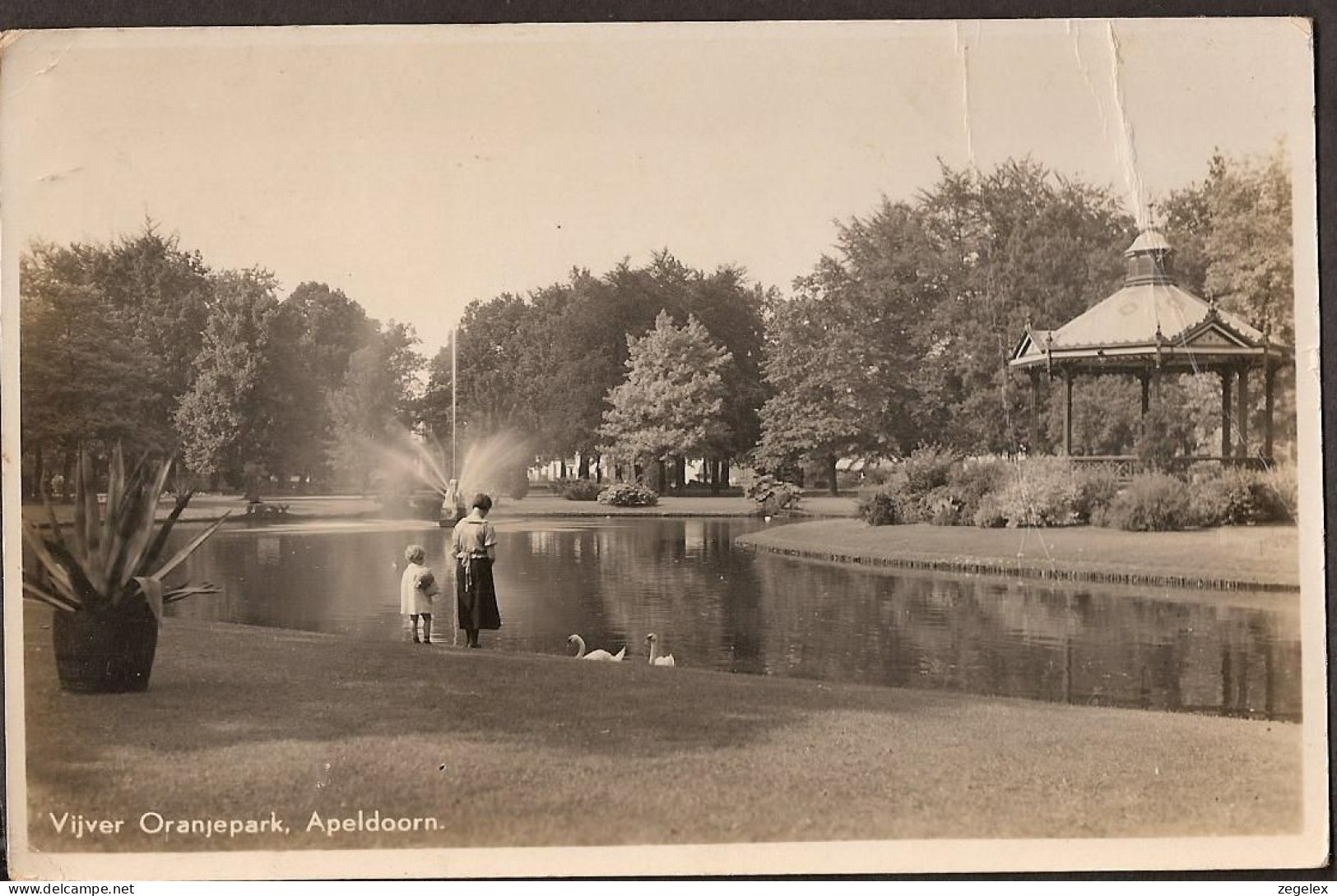 Apeldoorn 1941 Vijver Oranjepark - Vouwen - Apeldoorn