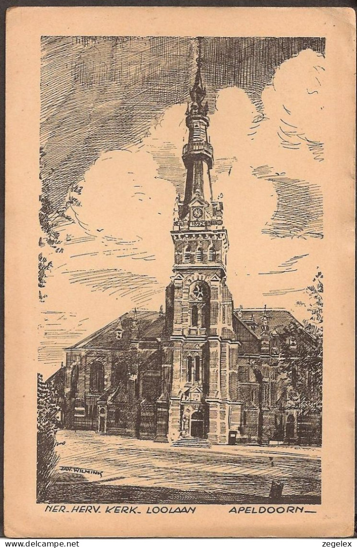 Apeldoorn 1946 - Ner. Herv. Kerk Loolaan  - Apeldoorn
