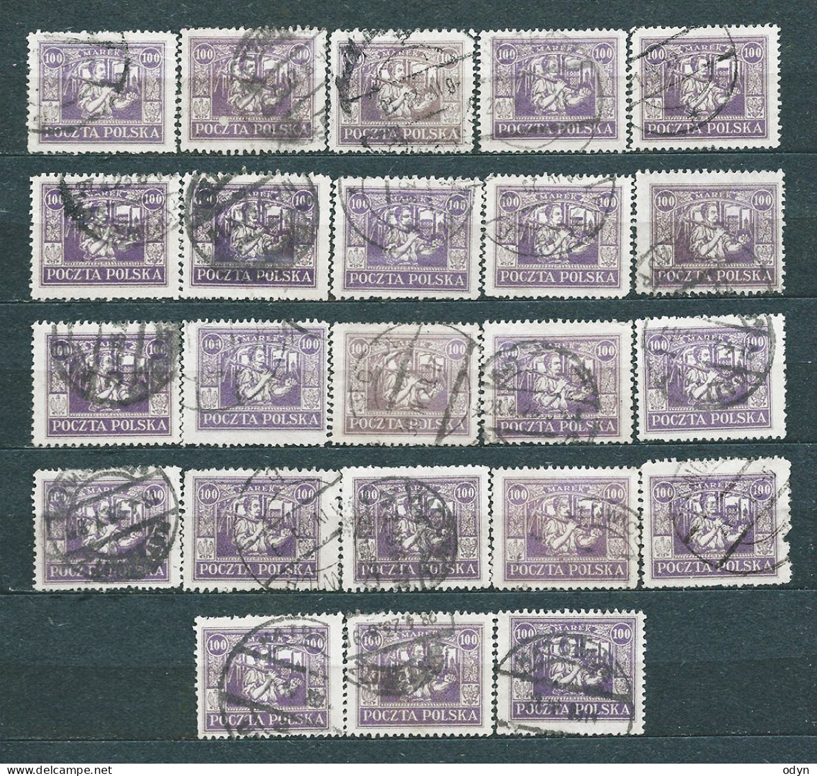 Upper Silesia, 1923, Definitive Issue, Lot Of 23 Used Stamps MiNr 18  - Cat. Price €414 - Slesia