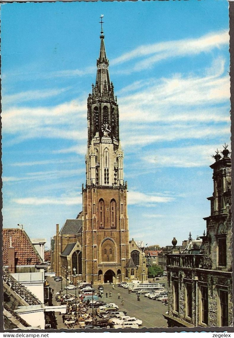 Delft - Markt Met Nieuwe Kerk - Rond 1970 - Delft