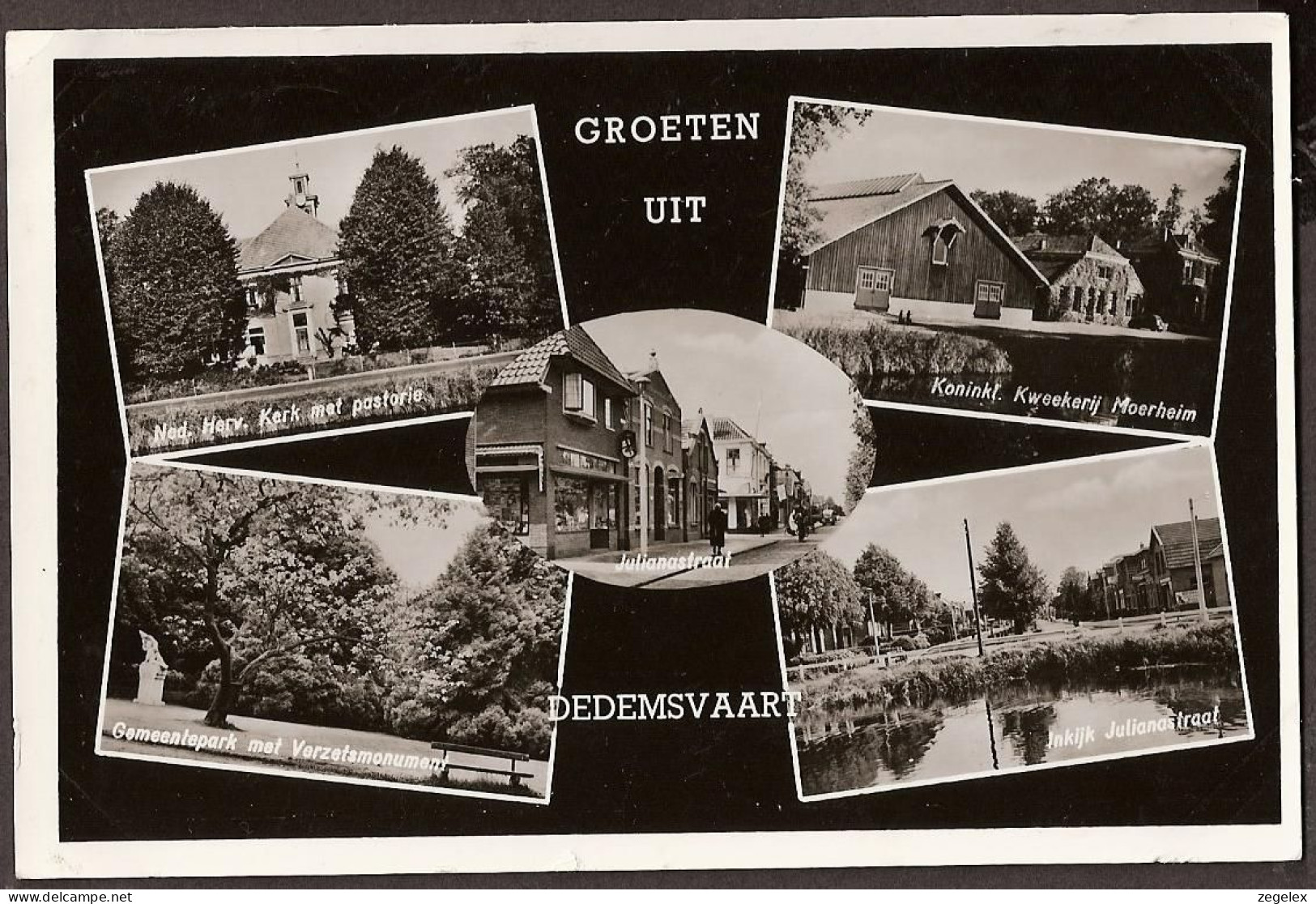 Dedemsvaart - Ned. Herv. Kerk, Kwekerij Moerheim, Gemeentepark Met Verzetsmonument, Julianastraat -1964 - Dedemsvaart