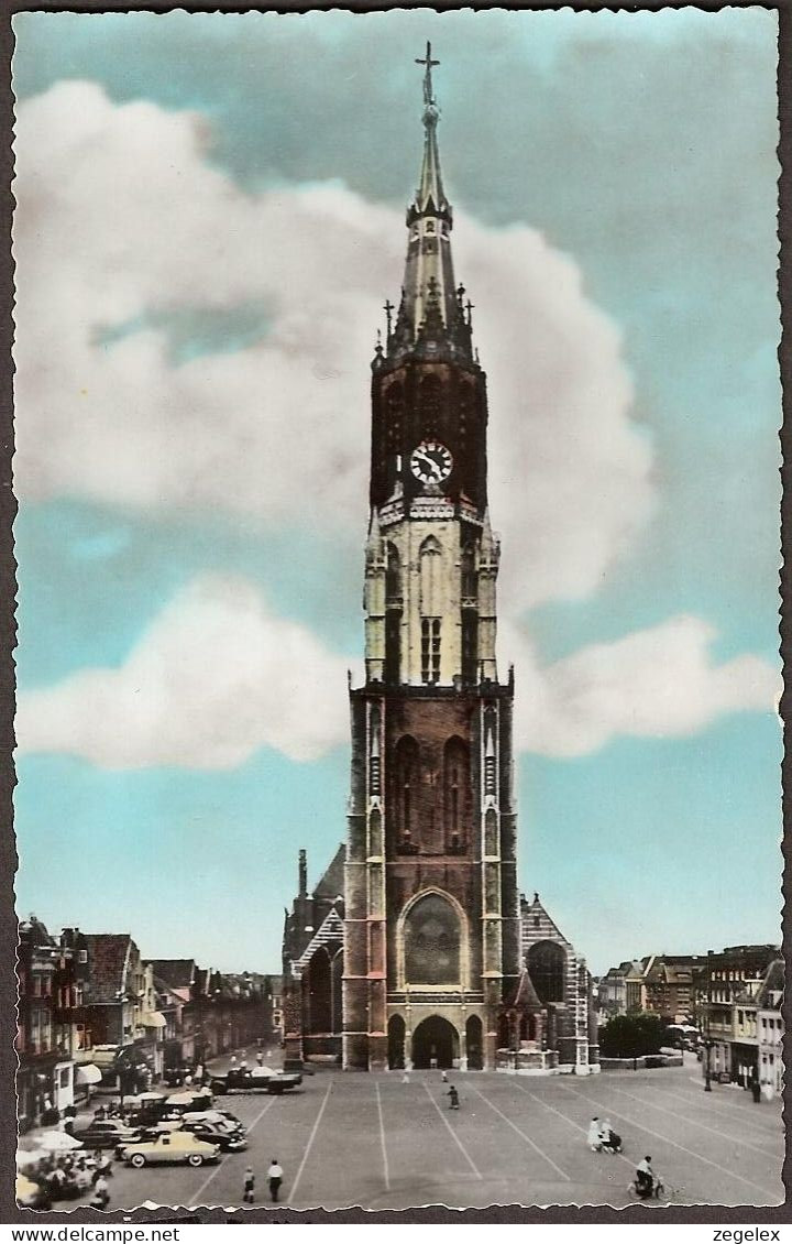 Delft - Markt Met Nieuwe Kerk - Rond 1955 - Delft