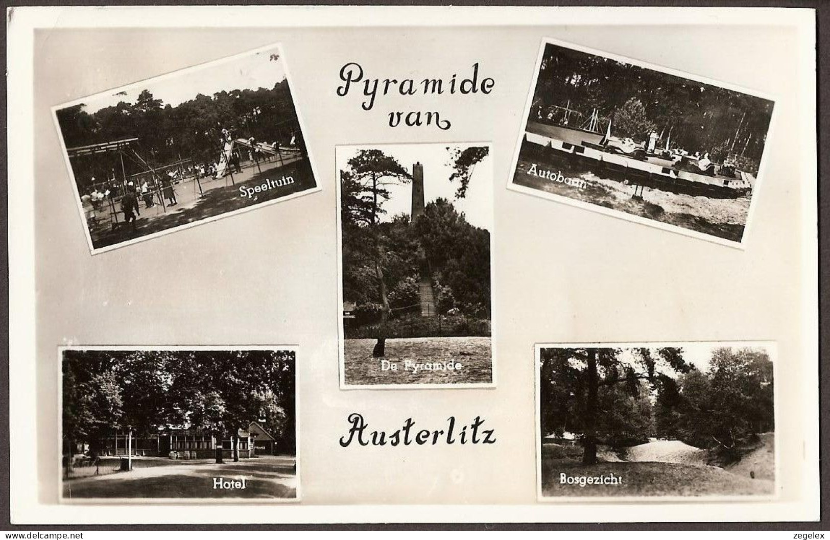 Maarn - Hotel-Café-Restaurant "De Pyramide Van Austerlitz, Speeltuin, Hotel  - Rond 1949 - Maarn