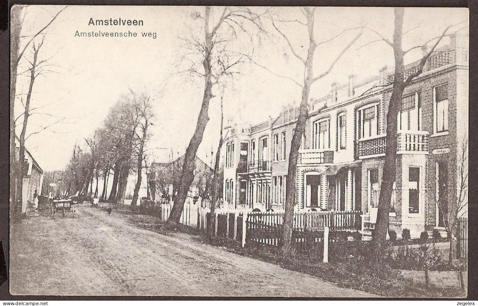 Amstelveen, Amstelveensche Weg - Straatbeeld Rond 1900 (oude REPRINT) - Amstelveen