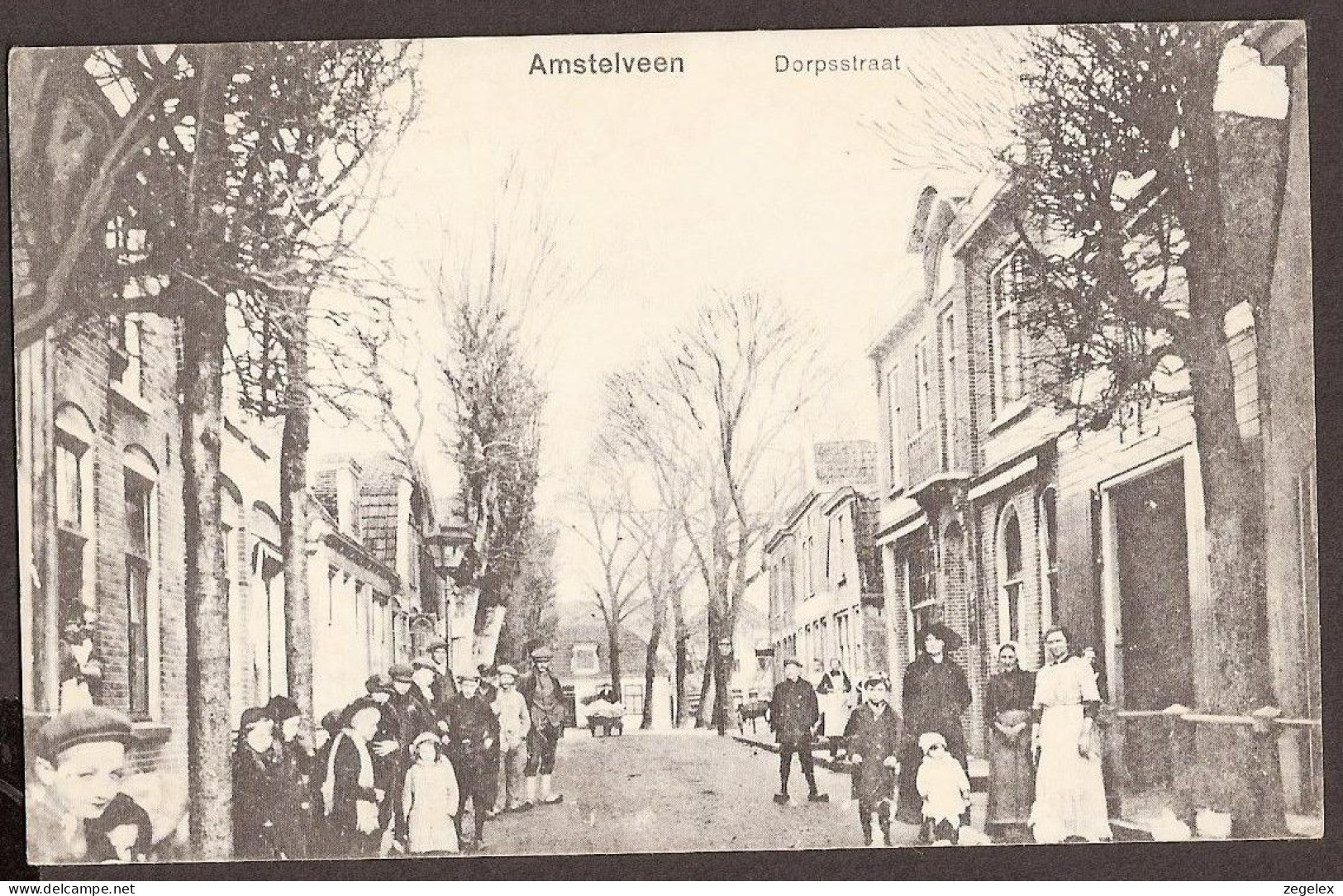 Amstelveen, Dorpsstraat - Straatbeeld Rond 1900 (oude REPRINT) - Amstelveen