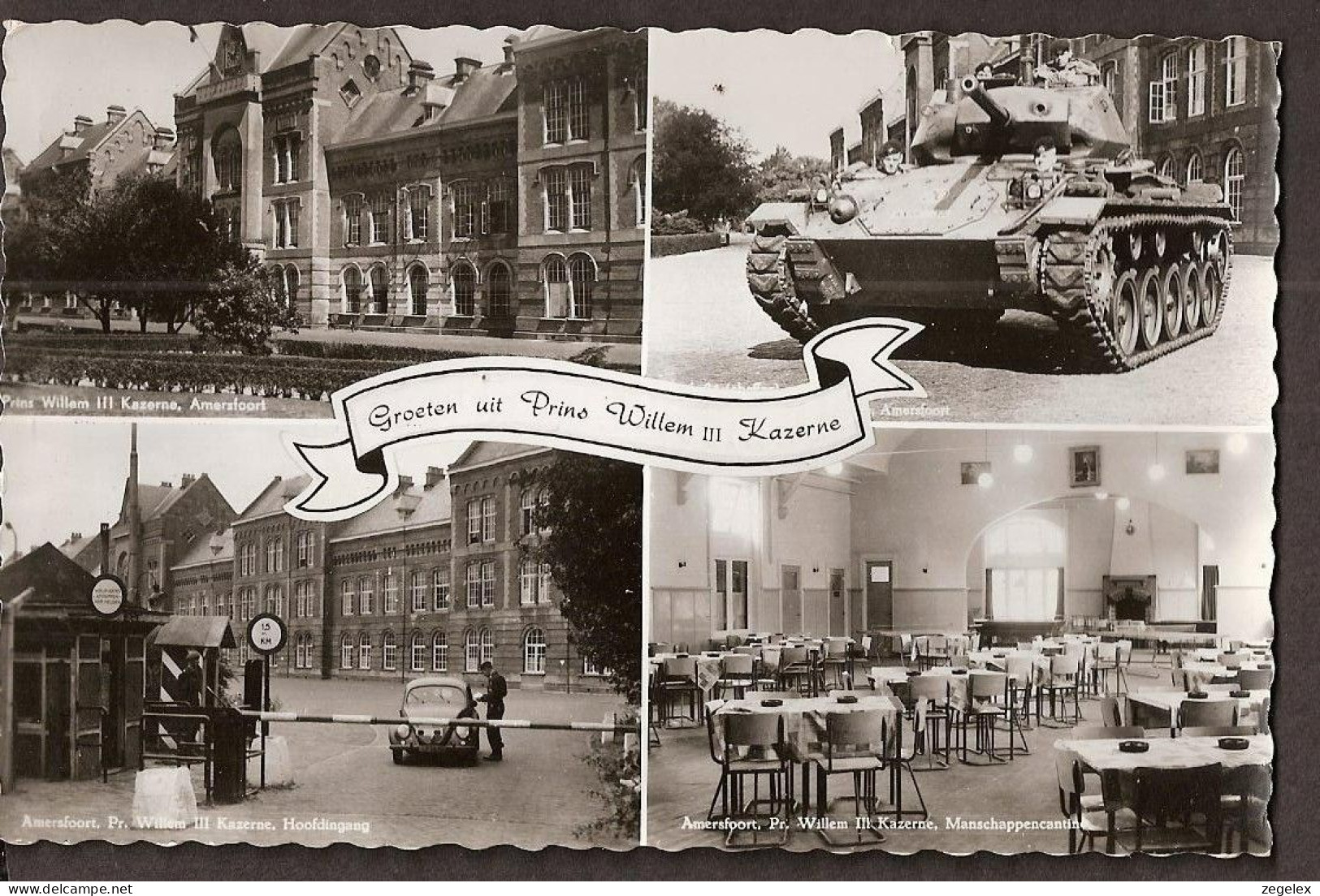 Amersfoort, Prins Willem III Kazerne, Tank, Military, Militair, Soldiers, VW Beetle - 1961 - Amersfoort