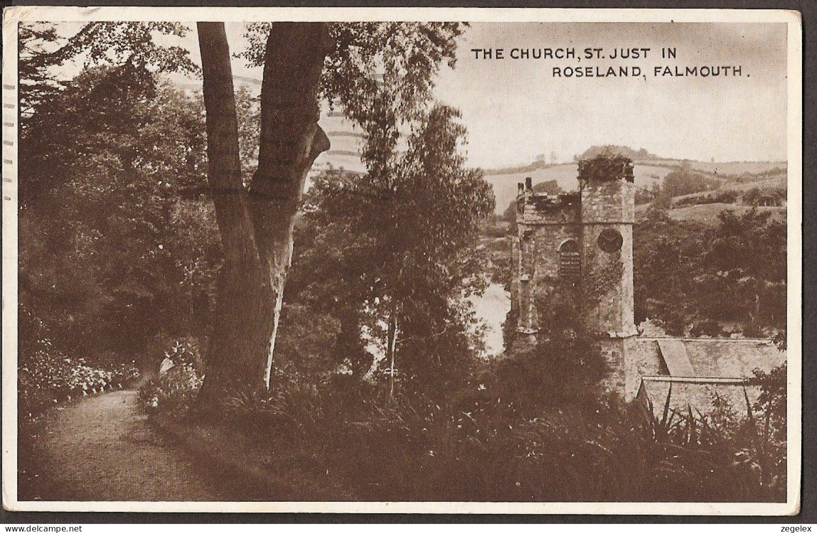 St. Just In Roseland - Falmouth - Cornwall - The Church - 1935 - Falmouth