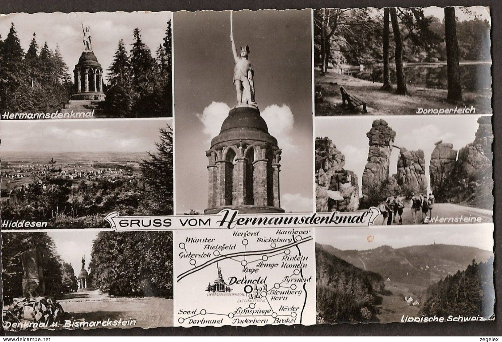 Detmold - Hiddesen Hermannsdenkmal, Bismarckstein, - Detmold