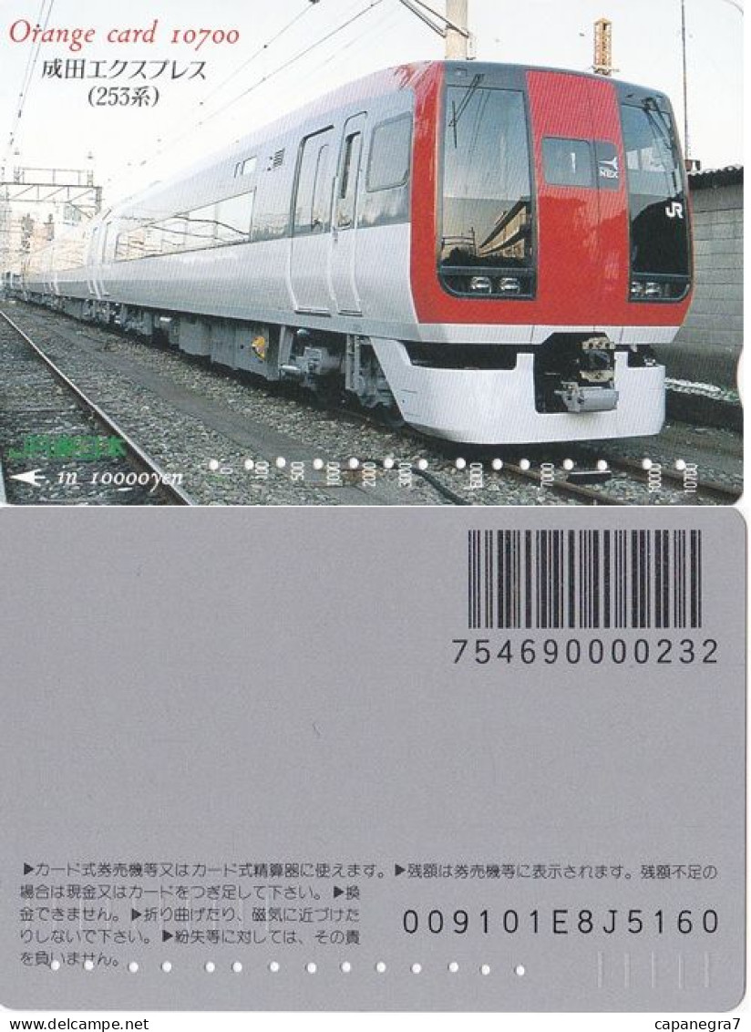 Train, Orange Card, Train Ticket, Japan - Giappone