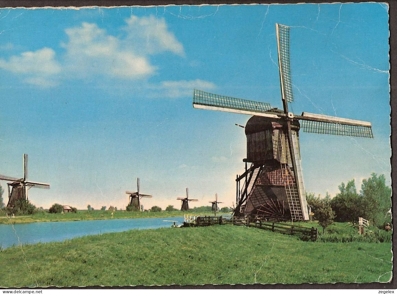 Kinderdijk - Gemeente Molenwaard -  Hollandse Molen - Rond 1962 - Kinderdijk