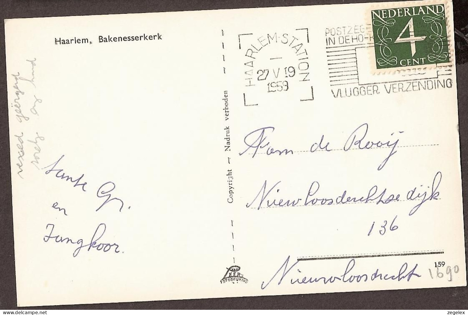 Haarlem - Bakenesserkerk - 1959 - Haarlem