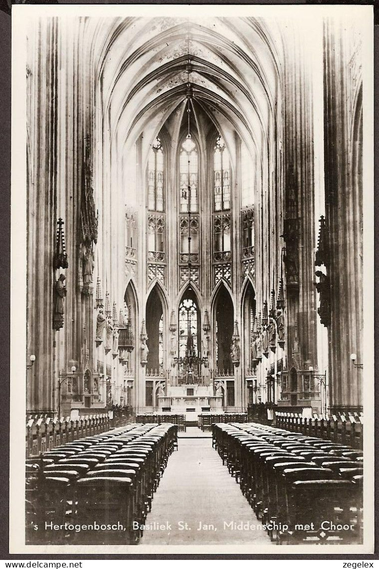 S Hertogenbosch - Basiliek St. Jan - Middenschip Met Choor - 1957 - 's-Hertogenbosch