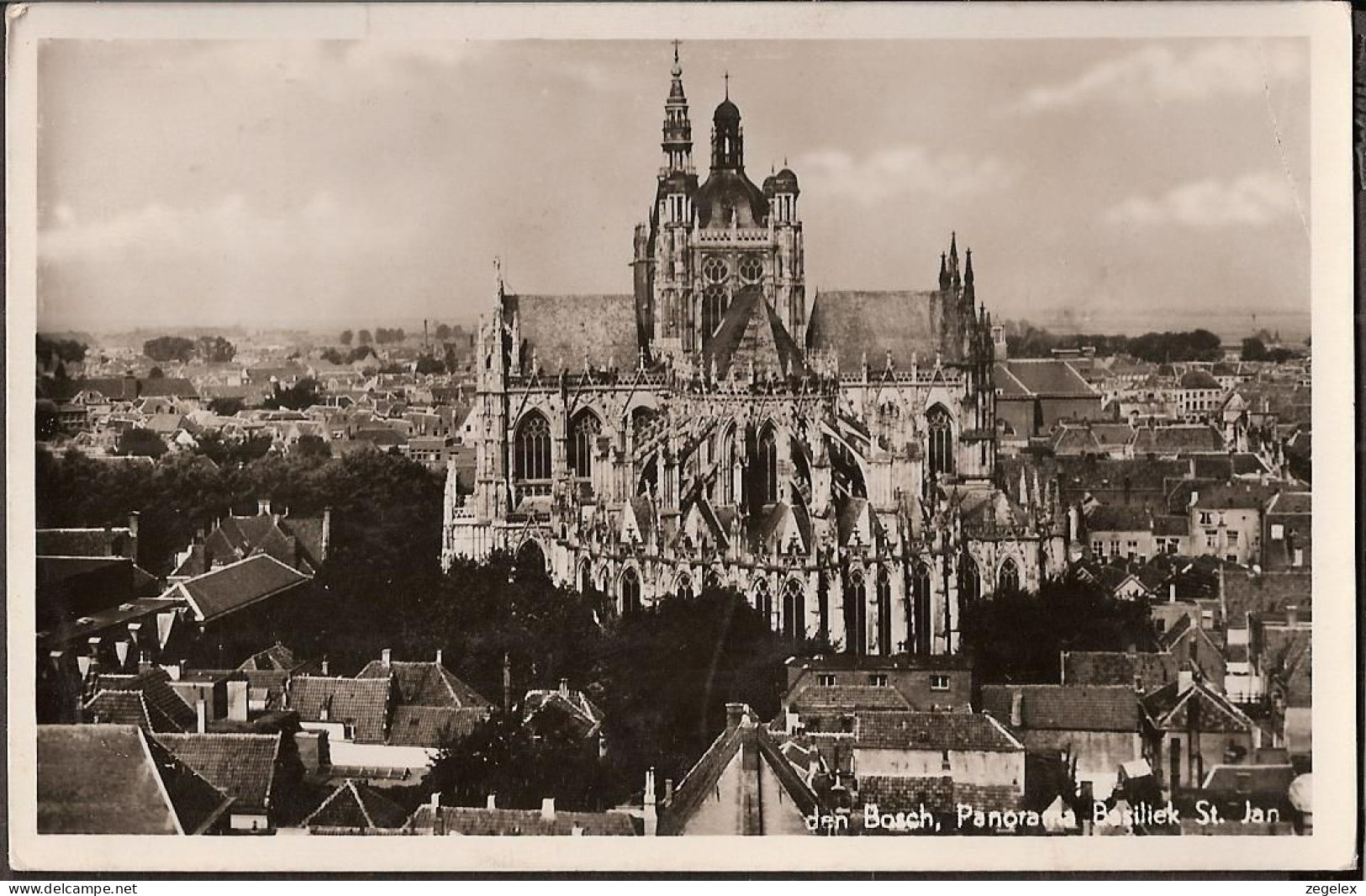 S Hertogenbosch - Panorama - Basiliek St. Jan - 1949 - 's-Hertogenbosch