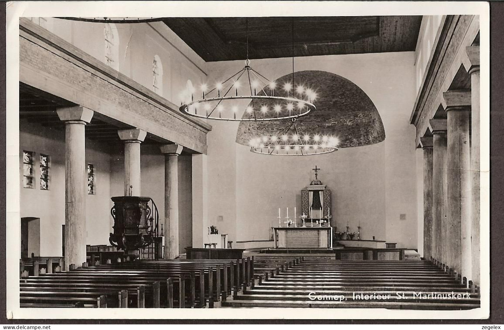 Gennep - Interieur St. Martinuskerk -1959 - Gennep